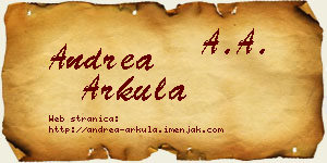 Andrea Arkula vizit kartica